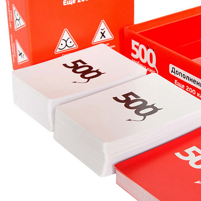 500 злобных карт. Дополнение красное, игровые карты